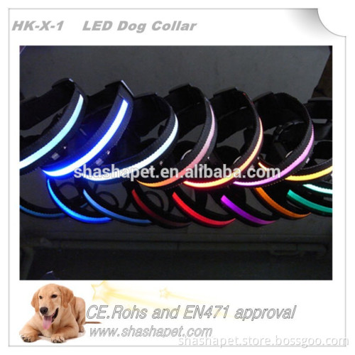 Led pet leash wholesale in pet collar with led dog collar